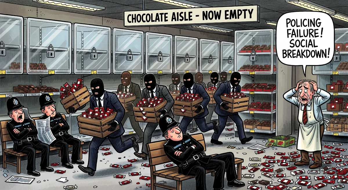 Chocolate Shelves Fall to Organised Raids