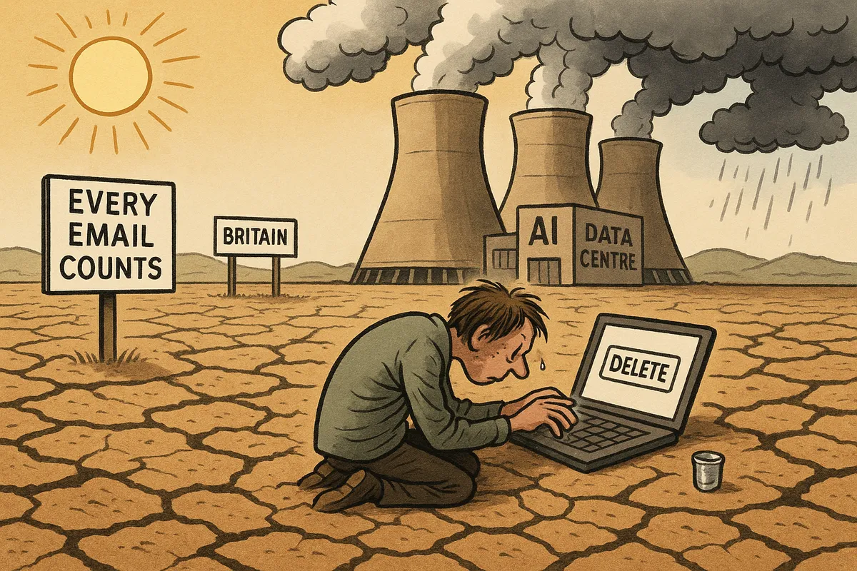 Delete Your Emails While We Build 6GW of AI Data Centers: Britain's Water Crisis Response Reaches Peak Absurdity