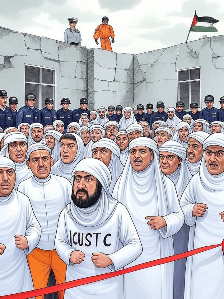 Eighty-six protesters stormed Wormwood Scrubs grounds to back an RAF aircraft saboteur