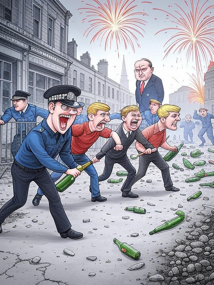 Fireworks Ignite Youth Clashes in Birmingham's Heart