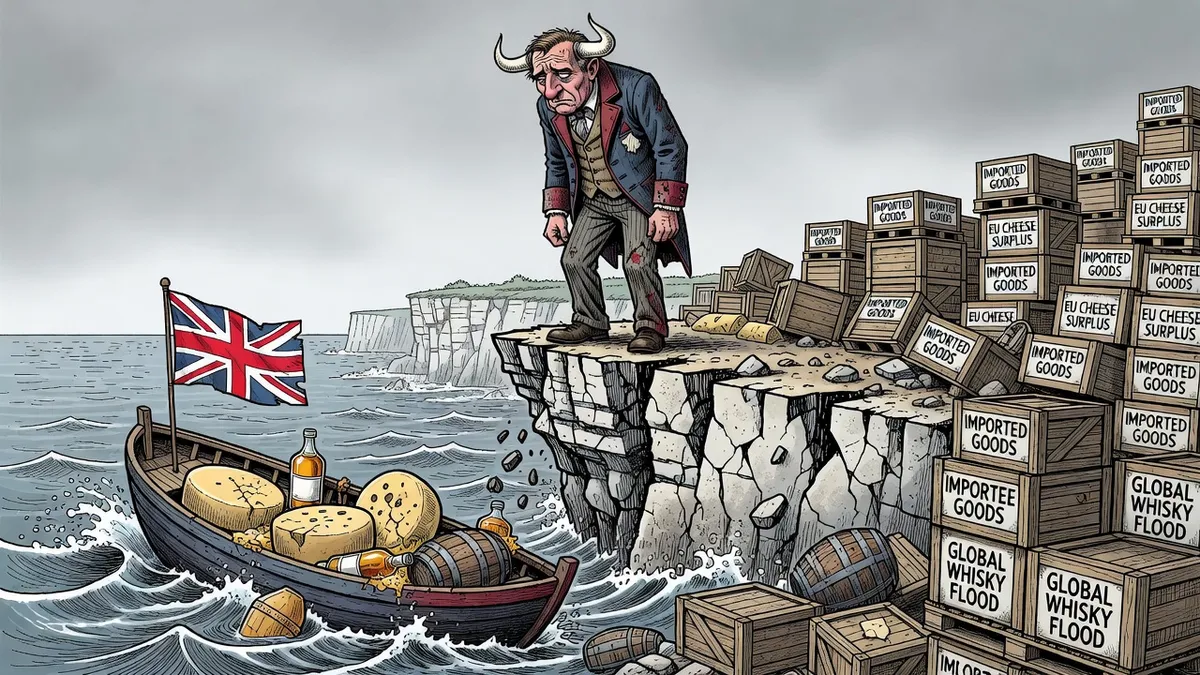 UK Food Exports Sink Near Pandemic Lows as Deficit Hits £21bn